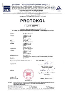 protokol součinitel vodivosti De.Therm 110